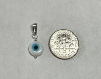 Sterling Silver Blue Evil Eye Luck Charm