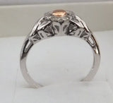 Sterling Silver & 14K Pink Gold Genuine Diamond Helzberg "I Am Loved" Heart Ring