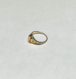 10K Yellow Gold Oval 8mm x 6mm Orange Lady Cameo Dainty Filigree Ring