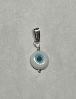 Sterling Silver Blue Evil Eye Luck Charm