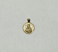 Vintage 1960's 18 Karat Yellow Gold Saint Barbara Filigree Medal