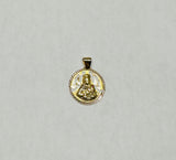 Vintage 1960's 18 Karat Yellow Gold Saint Barbara Filigree Medal