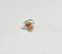 Vintage NOS Sterling Silver 18 x 13mm Cameo Ladies Ring