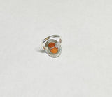 Vintage NOS Sterling Silver 18 x 13mm Cameo Ladies Ring