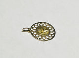 Vintage 1960's 18 Karat Yellow Gold Saint Barbara Filigree Medal