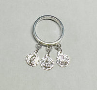 Sterling Silver Catholic Saint Medals "Anillo de Medallitas" Ring