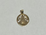 Vintage 1960's 18 Karat Yellow Gold Saint Barbara Filigree Medal