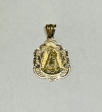 Vintage 1960's 18 Karat Yellow Gold Our Lady of Charity "Caridad del Cobre" Scalloped Edge Medal