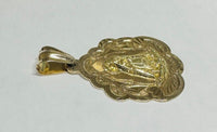 Vintage 1960's 18 Karat Yellow Gold Our Lady of Charity "Caridad del Cobre" Scalloped Edge Medal