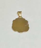 Vintage 1960's 18 Karat Yellow Gold Our Lady of Charity "Caridad del Cobre" Scalloped Edge Medal