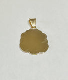 Vintage 1960's 18 Karat Yellow Gold Our Lady of Charity "Caridad del Cobre" Scalloped Edge Medal