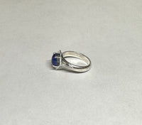 Vintage NOS 1970's Genuine 8 x 6mm Oval Lapis Lazuli Ladies Rhomboid Ring