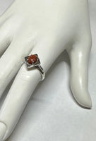 Vintage NOS 1970's 8 x 6mm Oval Brown Goldstone "Venturina" Rhomboid Ring