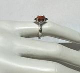 Vintage NOS 1970's 8 x 6mm Oval Brown Goldstone "Venturina" Rhomboid Ring