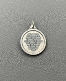 Sterling Silver 925 Antiqued Praying Hands Serenity Prayer Medal Pendant