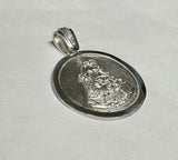 Sterling Silver Our Lady of Charity "Caridad del Cobre" 44mm Round Medal