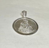 Sterling Silver Our Lady of Charity "Caridad del Cobre" 44mm Round Medal