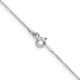 Sterling Silver & Genuine Diamond "MOM" Heart Pendant with 18" Cable Chain