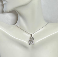 Sterling Silver & Genuine Diamond #1 MOM Pendant with 18" Cable Chain