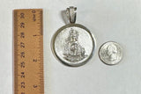 Sterling Silver Our Lady of Charity "Caridad del Cobre" 44mm Round Medal