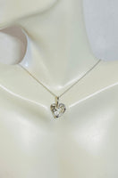 Sterling Silver & Genuine Diamond "MOM" Heart Pendant with 18" Cable Link Chain