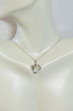 Sterling Silver & Genuine Diamond "MOM" Heart Pendant with 18" Cable Link Chain