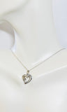 Sterling Silver & Genuine Diamond "MOM" Heart Pendant with 18" Cable Link Chain