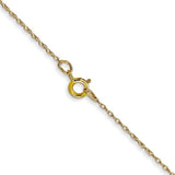 10 Karat Yellow Gold Genuine 3mm Gemstones Bar Cable Rope Link 17" Minimalist Necklace