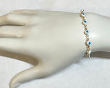 Yellow Gold Filled Evil Eye Protection Bracelet (Available in 6", 7", 8" or 9")