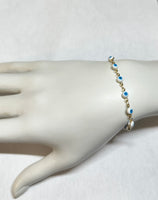 Yellow Gold Filled Evil Eye Protection Bracelet (Available in 6", 7", 8" or 9")