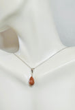 Sterling Silver Brown Goldstone "Venturina" Faceted Pendant with 18" Cable Link Chain