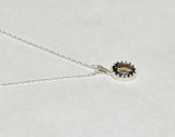 Sterling Silver 10 x 8mm Genuine Smoky Quartz Crown Style Pendant (Available with or without chain)