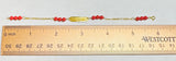 10 Karat Yellow Gold Genuine 4mm Red Coral 6" Figaro Link "Dios Me Bendiga OR God Bless Me" Baby Bracelet