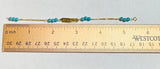 10 Karat Yellow Gold Genuine 4mm Turquoise 5.5" Figaro Link "Dios Me Bendiga OR God Bless Me" Baby Bracelet