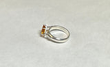 Vintage NOS 1970's 8 x 6mm Oval Genuine Citrine Ladies Rhomboid Ring