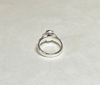 Vintage NOS 1970's 8 x 6mm Oval Genuine Amethyst Ladies Rhomboid Ring