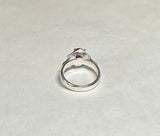 Vintage NOS 1970's 8 x 6mm Oval Genuine Amethyst Ladies Rhomboid Ring