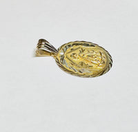 14 Karat Yellow Gold w/Rhodium Our Lady of Charity "Caridad del Cobre" 31mm (1.22") Round Medal
