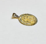 14 Karat Yellow Gold w/Rhodium Our Lady of Charity "Caridad del Cobre" 31mm (1.22") Round Medal