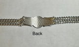 Sterling Silver Miami Cuban Link Saint Barbara "Santa Barbara" ID Bracelet (3 widths available)