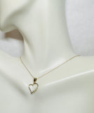 10 Karat Yellow Gold Cubic Zirconia Heart Pendant (Available with or without chain)