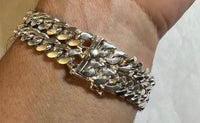 Sterling Silver Miami Cuban Link Saint Barbara "Santa Barbara" ID Bracelet (3 widths available)