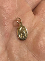 10k Solid Satin Polished St. Christopher Pendant