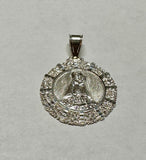 Sterling Silver Our Lady of Charity "Caridad del Cobre" 32mm (1.27") Medal Pendant