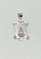 Sterling Silver Our Lady of Charity "Caridad del Cobre" 2 inch Chapel Medal Pendant