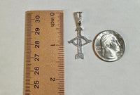 Sterling Silver Ochosi Bow and Arrow (Yoruba Ifa Palo Santeria) Pendant