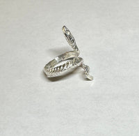 Sterling Silver Snake Statement Ring (available with birthstone)