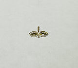 10K Yellow Gold Saint Lucy "Ojos de Santa Lucia" Eyes Pendant w/Genuine Diamond