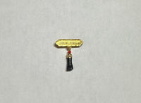 10 Karat Yellow Gold Dios Me Bendiga Baby Pin with Genuine Azabache Jet Mano Figa Hand