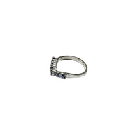 Sterling Silver 7-Stone Chevron Ring